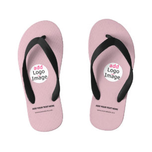 Rose mit dem Logo Dusty Pink für Business Chic Kinderbadesandalen