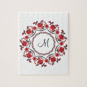 Rose mit Personalisierter Monogramm