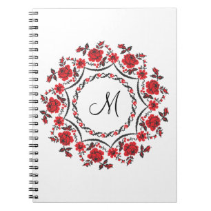 Rose mit Personalisierter Monogramm Notizblock