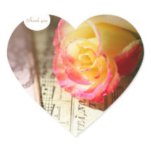 Rose mit Spitzen und Musik Vielen Dank