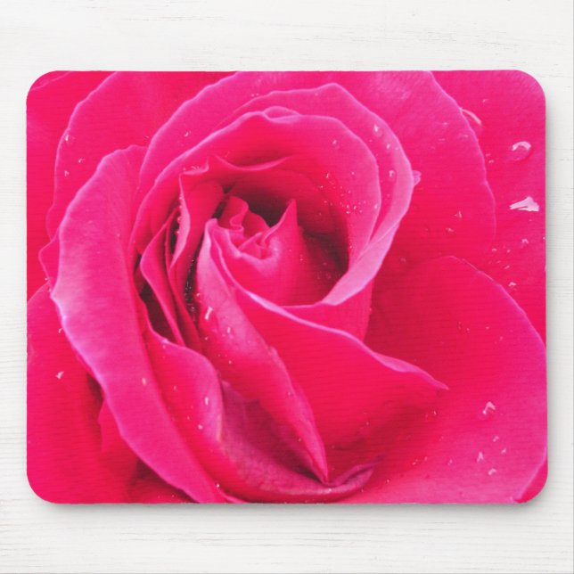 Rose mit Tropfen Mousepad (Vorne)