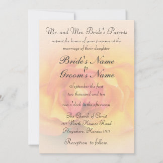 Rose mit Verse Hochzeit Einladung