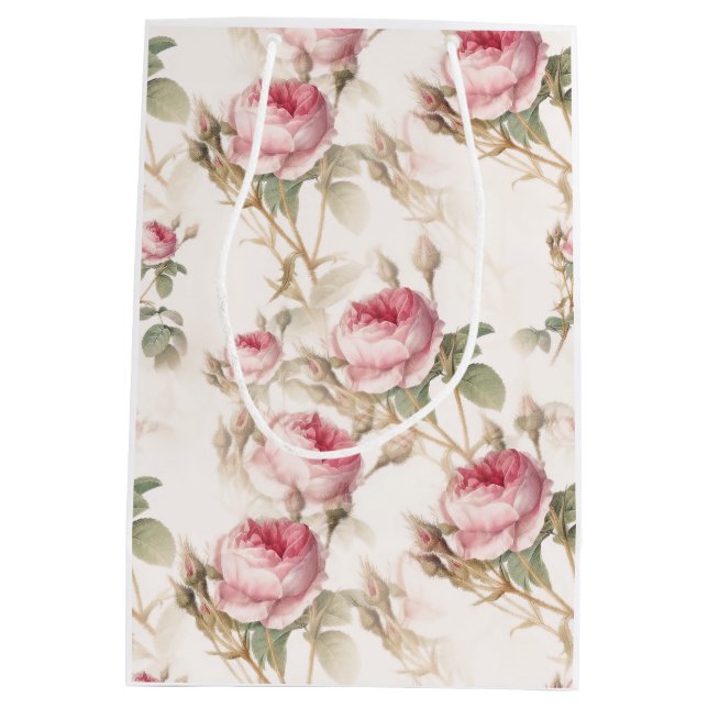 Rose Mittlere Geschenktüte (Rückseite)