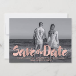 Rose moderne Gold Love Enregistrer Le Carte photo