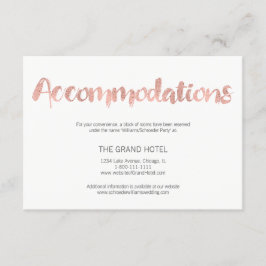 Rose moderne Gold Love Mariage Hébergements Carte