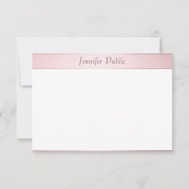 Rose moderne or à main Script Elegant Modèle (Devant)