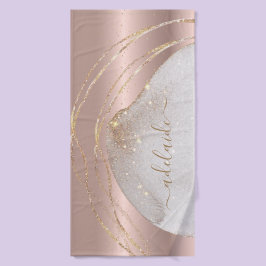 Rose moderne Parties scintillant or Monogramme Chi
