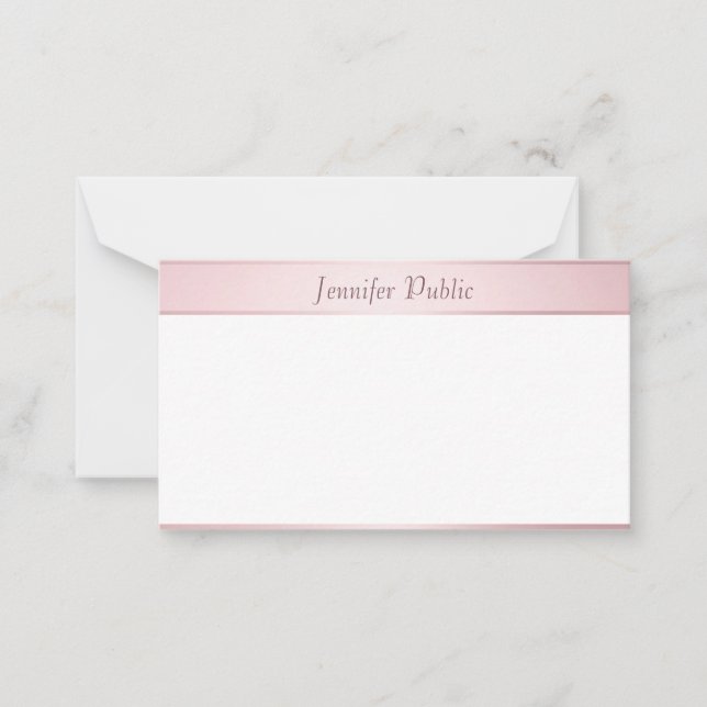 Rose moderne tendance Gold Script Elegant Modèle (Devant)