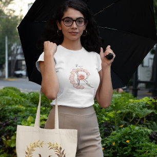 Rose Monogram R T - Shirt : Die Eleganz der Natur