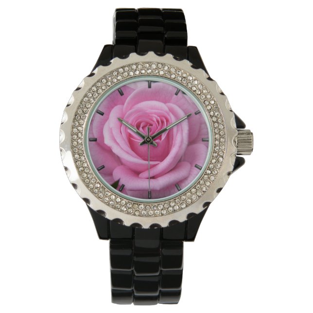Rose Montre Rose romantique Montre rose (devant)
