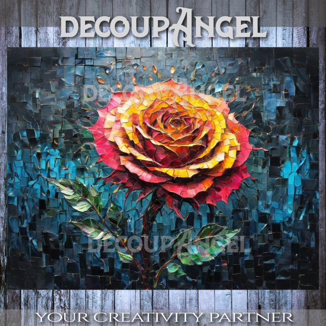 Rose Mosaic - Decoupage - Seidenpapier (Von Creator hochgeladen)