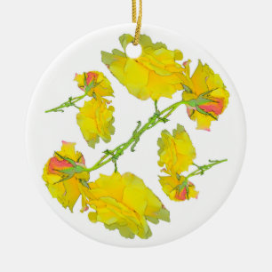 Rose Muster. Keramik Ornament