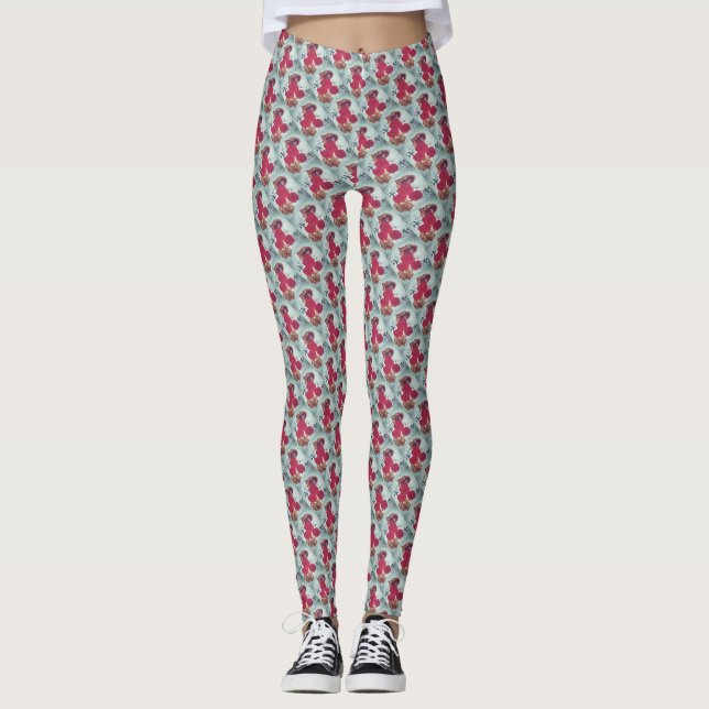 Rose Muster Leggings Design (Vorderseite)