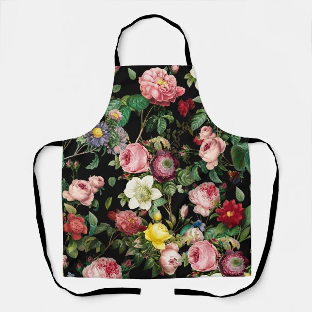 Rose Muster Rosa und Rot Schürze (Vorderseite)