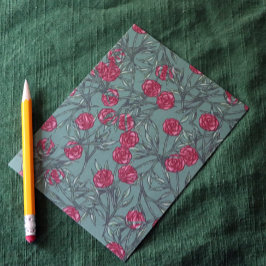 Rose Muster Rose Muster Muster Blumenkunst Blume Postkarte