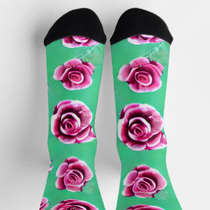 Rose Muster Socken