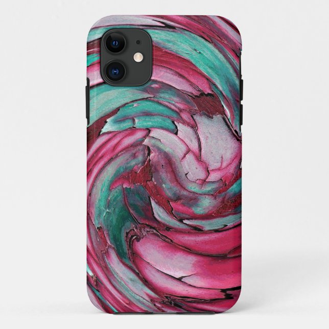 Rose N Turquoise Abstrait iPhone 5 coque (Dos)
