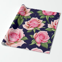 Rose Nahtlose Muster Valentinstag Wrapping Pap