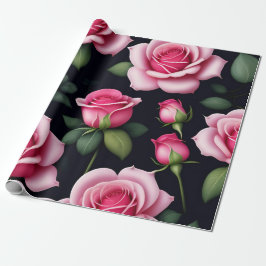 Rose Nahtlose Muster Valentinstag Wrapping Pap Geschenkpapier