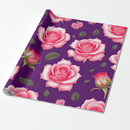 Rose Nahtloses Muster Valentinstag Geschenkpapier