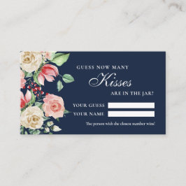 Rose Navy Blue Wie viele Kisses Showspielkarte Platzkarte