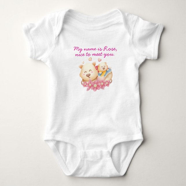 ROSE NICE TO MEET YOU CLOTHES BABY BABY STRAMPLER (Vorderseite)