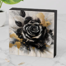 Rose noir et or