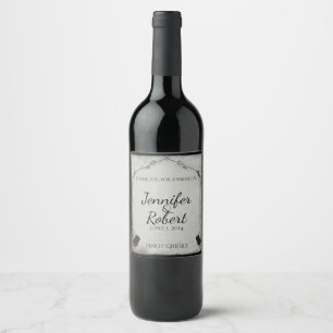Rose noir gothique Étiquette de vin Trellis