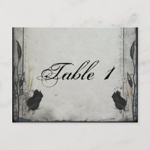 Rose noir gothique Trellis Mariage Numéro de table