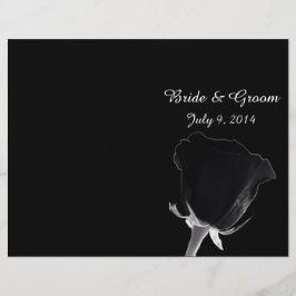 Rose Noire Folded Wedding Programm