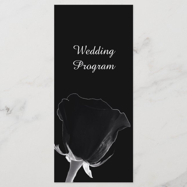 Rose Noire Wedding Program Card Programm (Vorderseite)