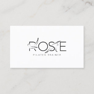 ROSE Nom Pilates Instructeur Carte de visite