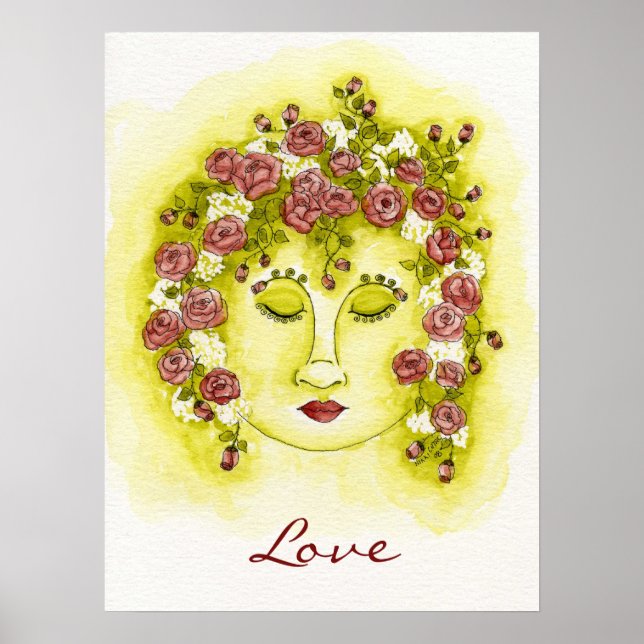 Rose Nymph Poster - Customize Saying (Vorne)