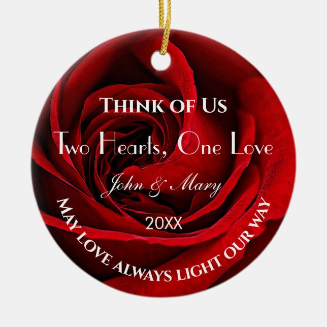 Rose oder Candle Foto Ornament by HAMbyWG (Vorne)
