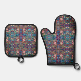 Rose Ofenhandschuh & Topflappen-Set