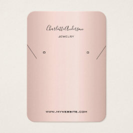 Rose Ohrringe Schmuck Foto-Display-Karte