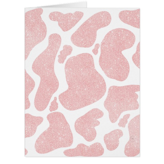 Rose Or blanc Grandes taches de vache Motif animal (Devant)