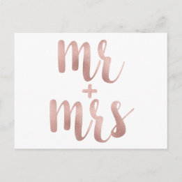 Rose or M. & Mme cartes postales, police de feuill