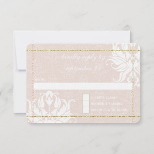 Rose or Mariage Millennial Blush Coral rose RSVP