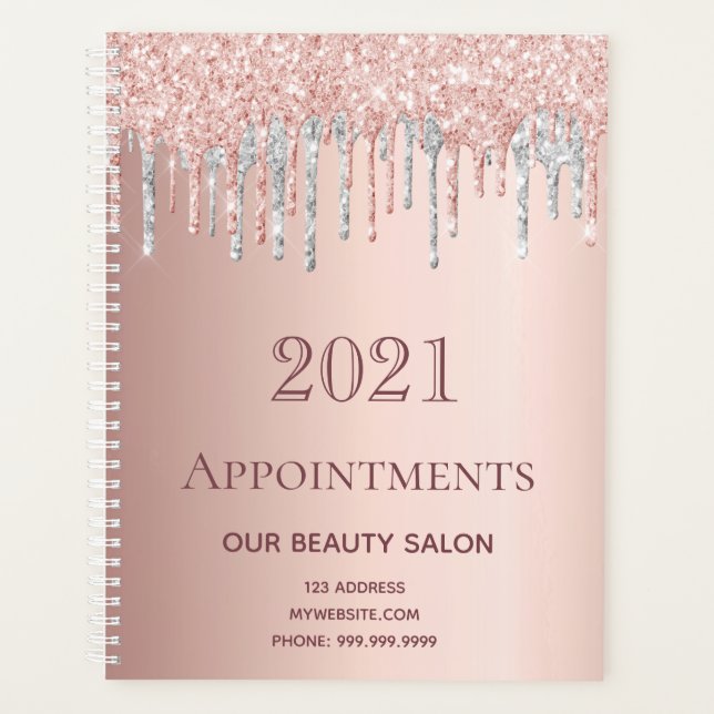 Rose or parties scintillant argent salon rendez-vo (Devant)