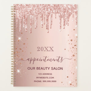 Rose or parties scintillant gouttes de salon nomin