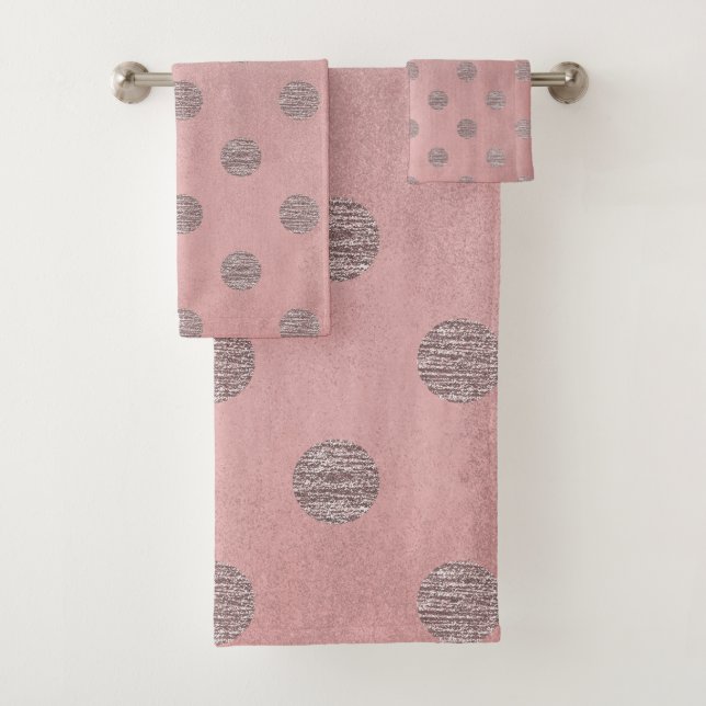 Rose or rose brillant glam Pois moderne chic (En situation)
