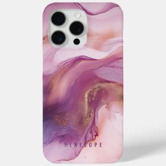 Rose or violet marbre violet Coque iphone