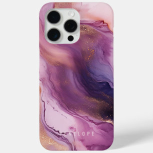 Rose or violet marbre violet Coque iphone
