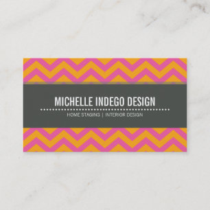 Rose orange de motif lumineux de chevron de CARTE