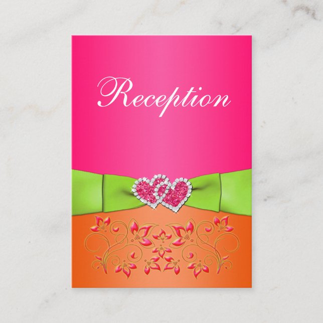 Rose, Orange, Lime Floral, Cartes Carrosaires 2 (Devant)
