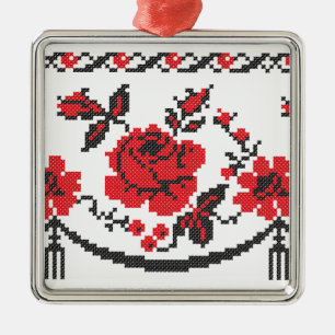 Rose Ornament Aus Metall