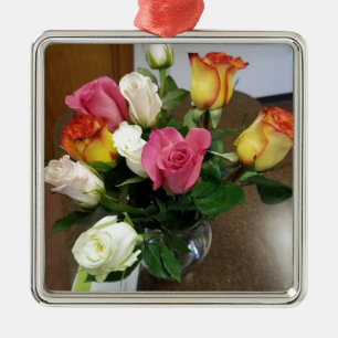 Rose Ornament Aus Metall