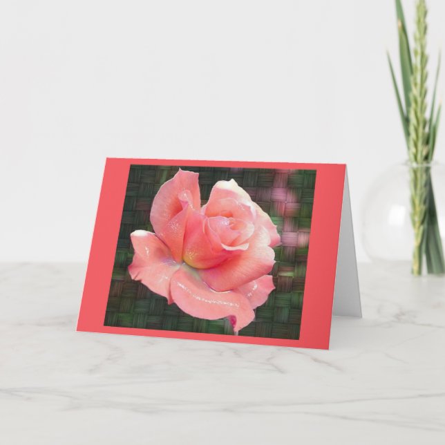 Rose Osterkarte Feiertagskarte (Vorderseite)