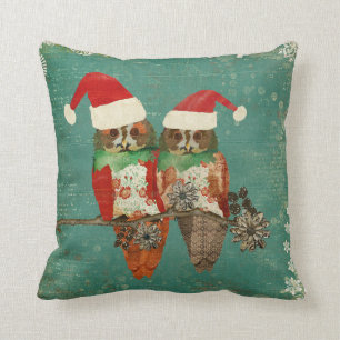 Rose Owls Weihnachten MoJo Kissen